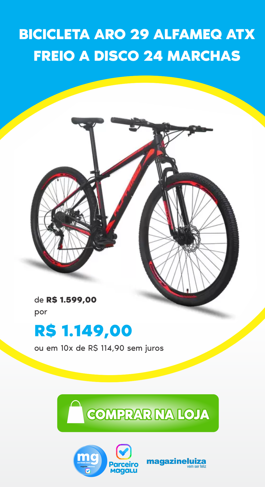 BICICLETA-ARO 29 ALFAMEQ ATX